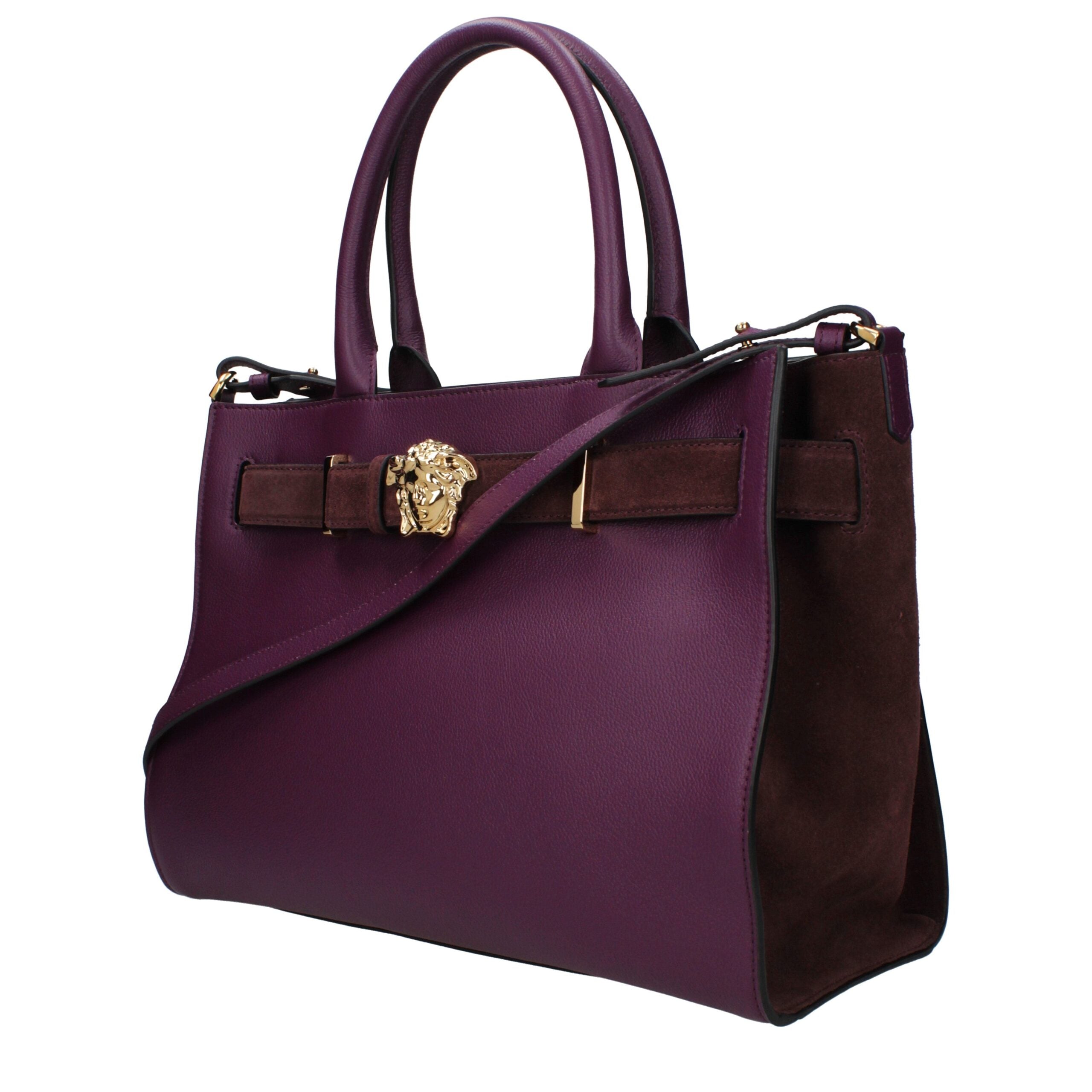 Versace Purple Leather Handbag