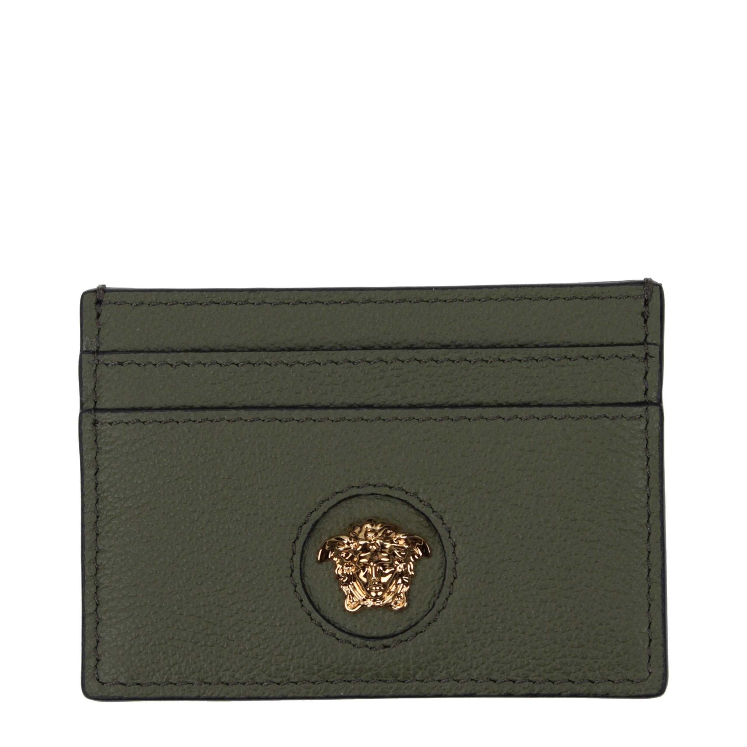 Versace Green Leather Cardholder