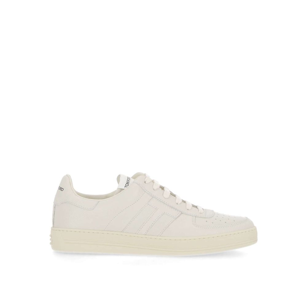 Tom Ford White Calfskin Sneakers
