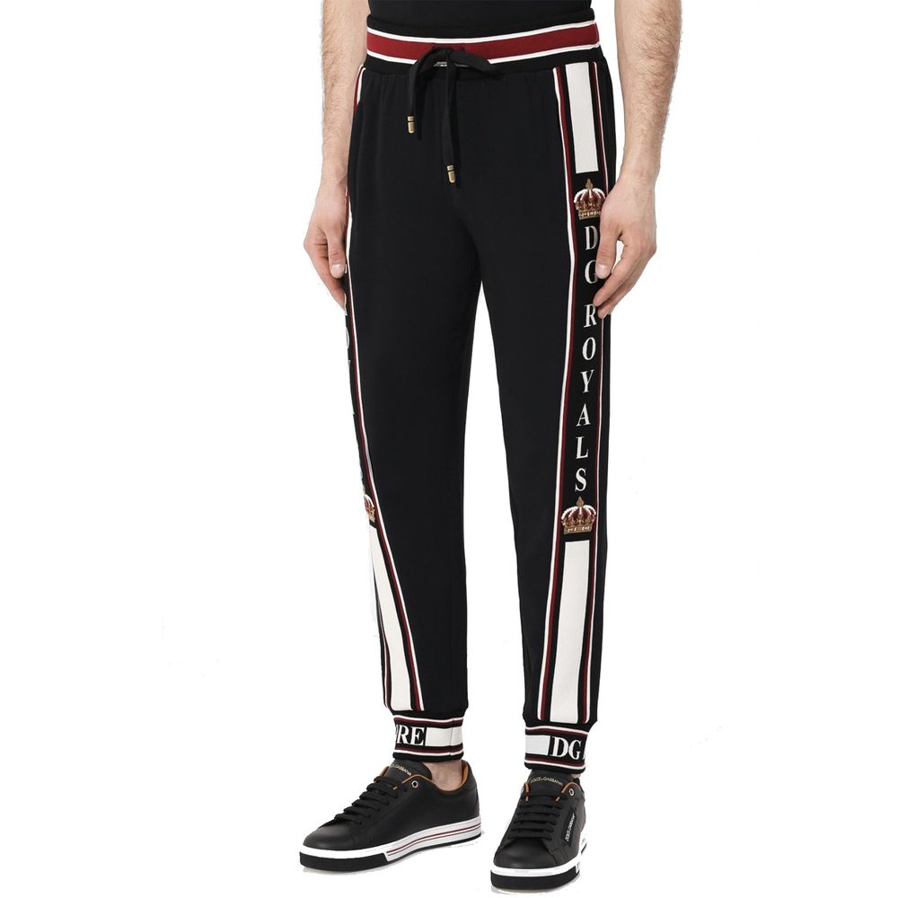 Dolce & Gabbana Black Elastane Joggers (Workout Pants)