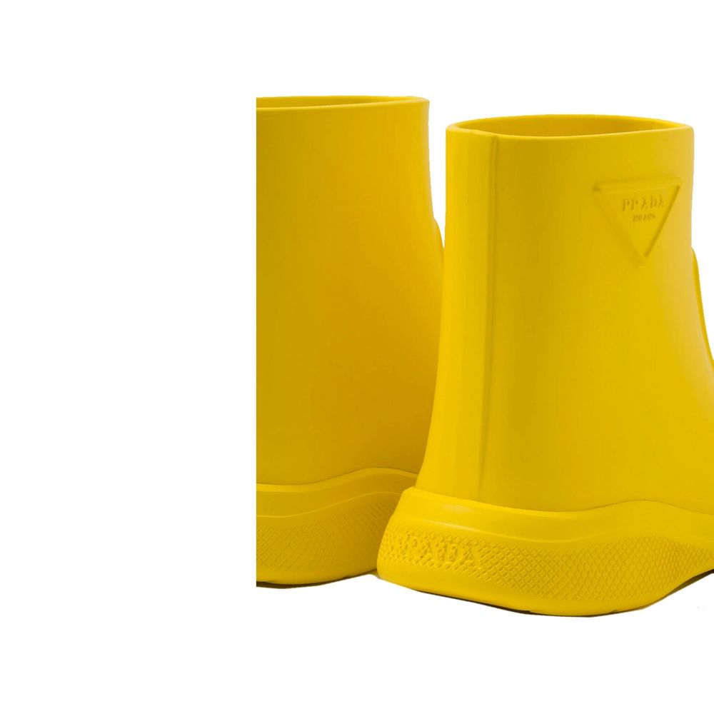 Prada Bicolor Rubber Rain Boots