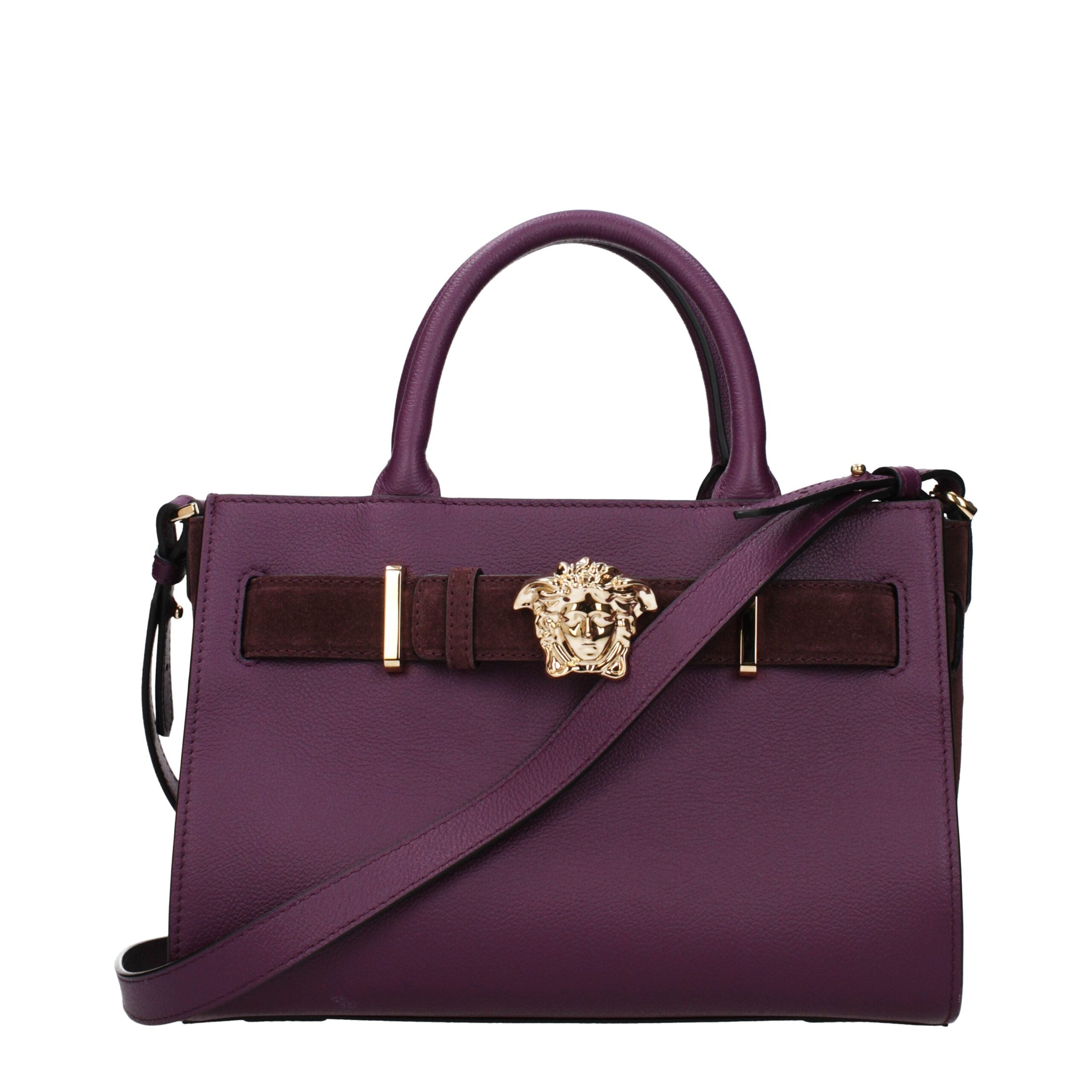 Versace Purple Leather Handbag