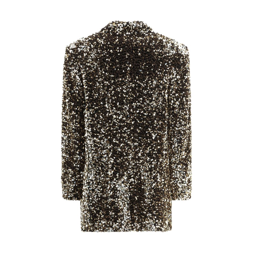 Ella Gold Polyester Blazer