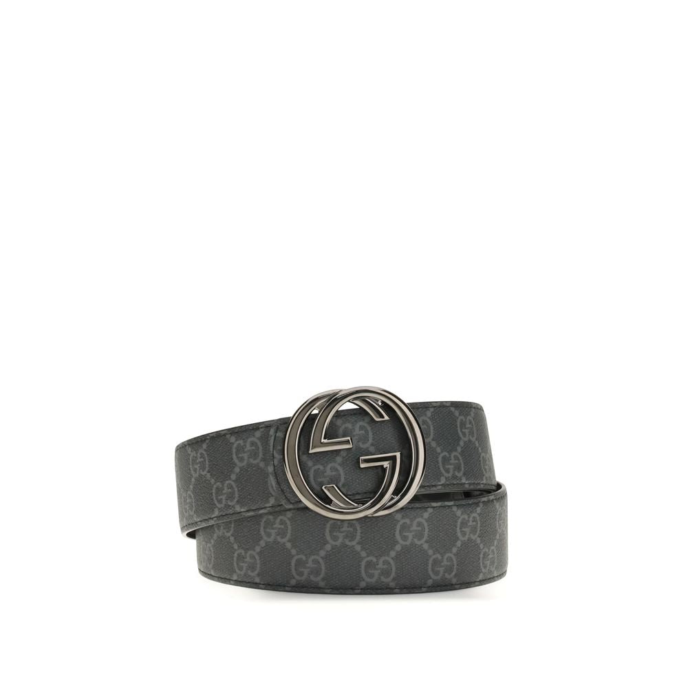 Gucci Black Calf Leather Bos Taurus Regular Belt
