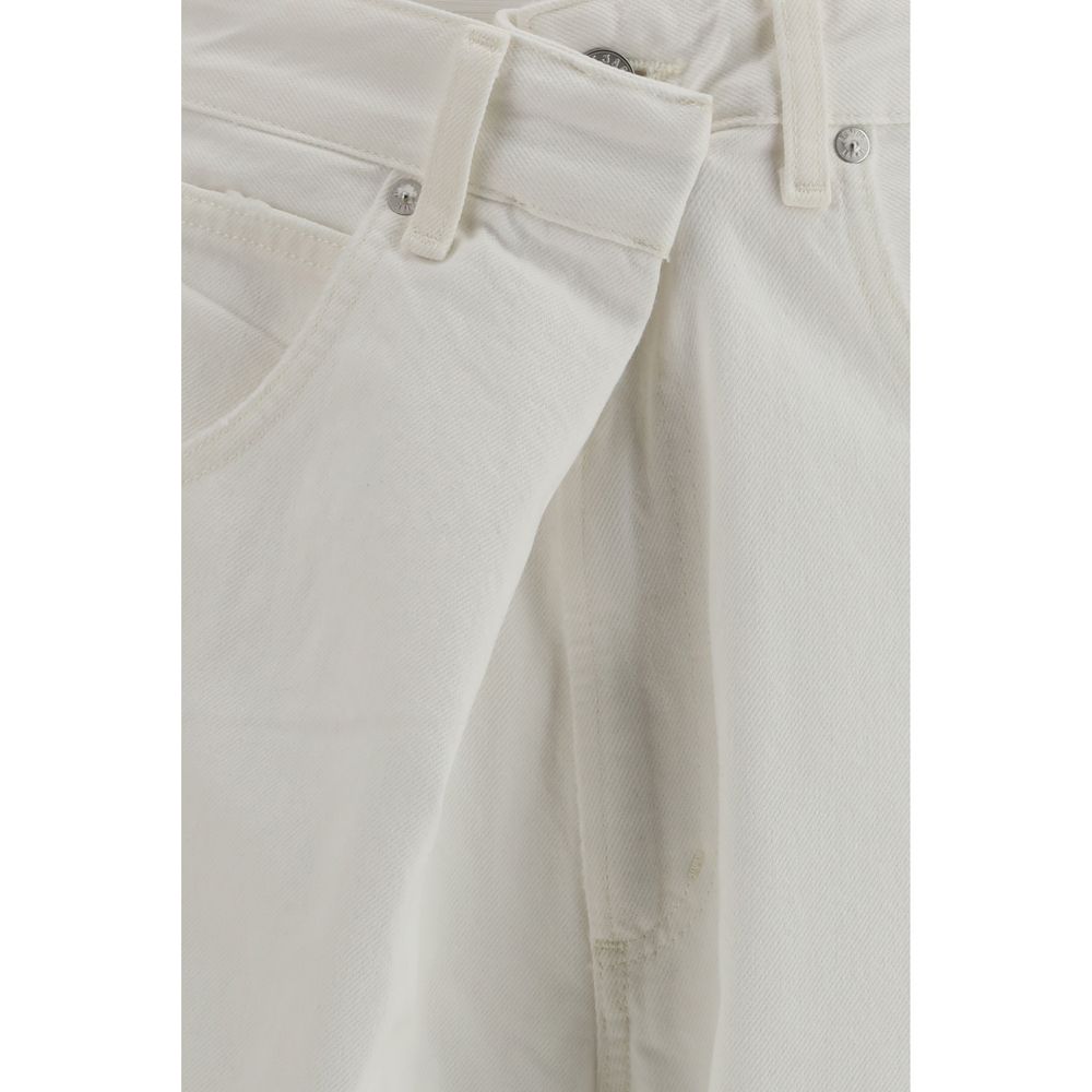 Agolde White Cotton Jeans Denim