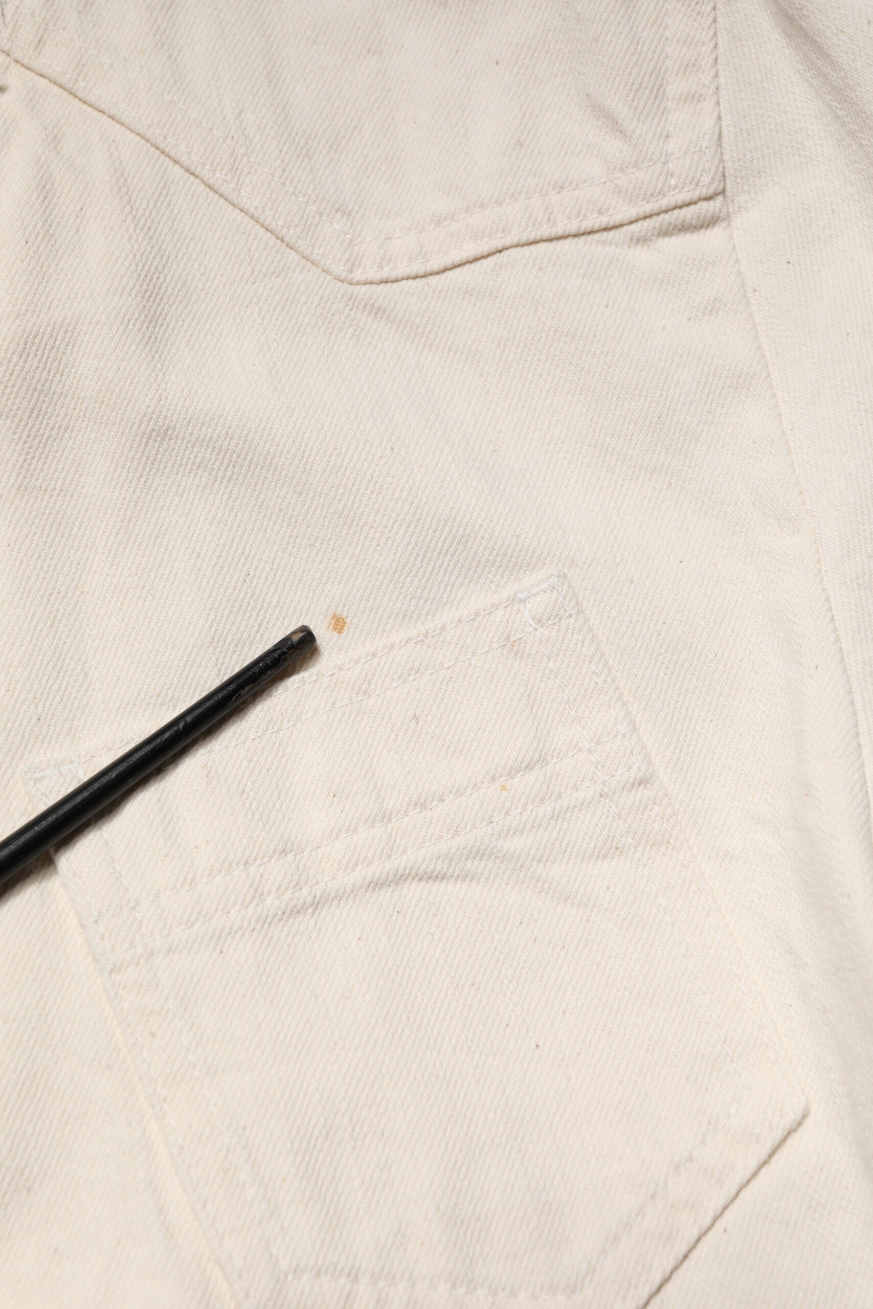 Dolce & Gabbana Off White Cotton Full Zip Denim Men Blouson Jacket