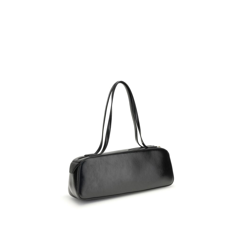 Khaite Black Calf Leather Bos Taurus Shoulder Bag