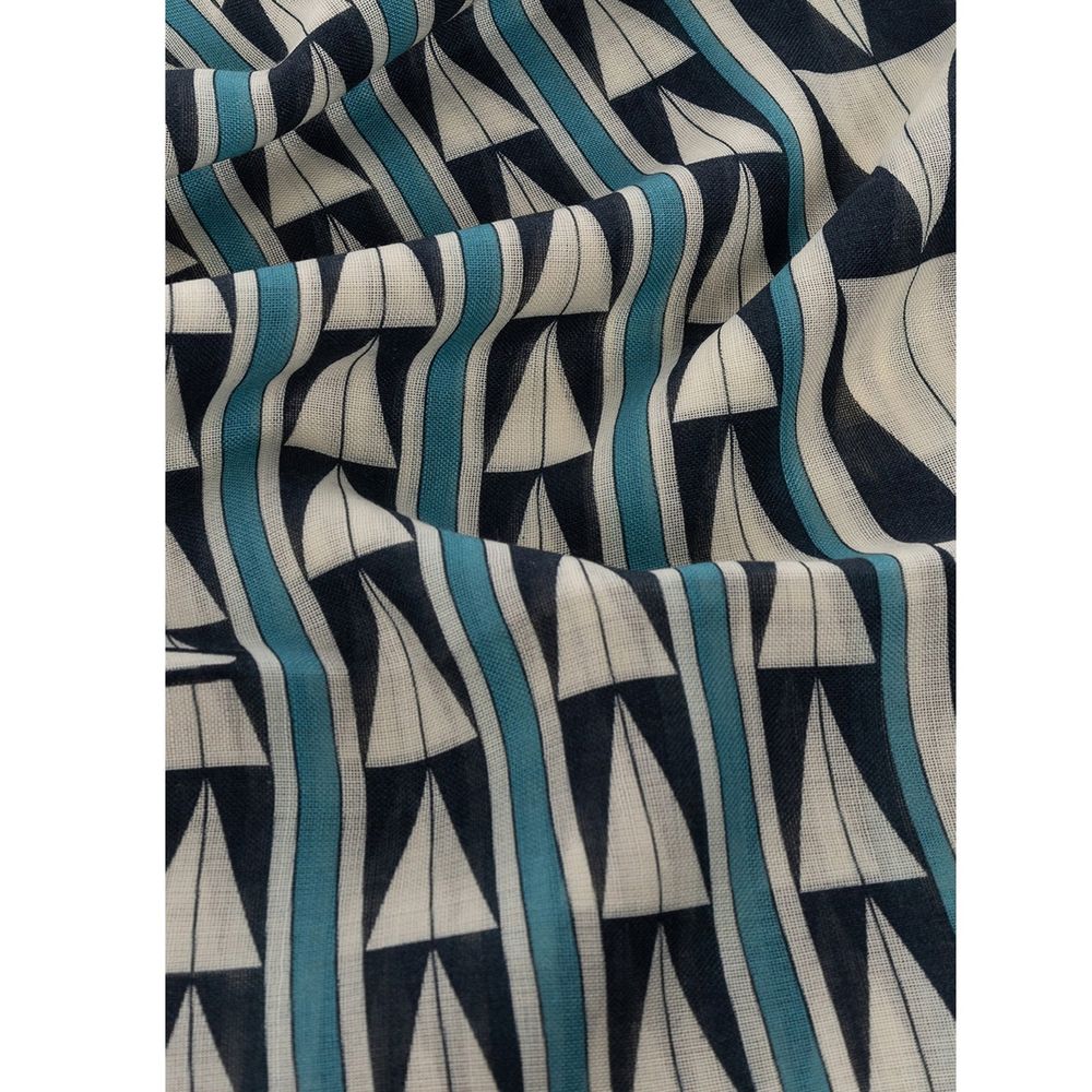 Lanvin Blue Wool Scarf