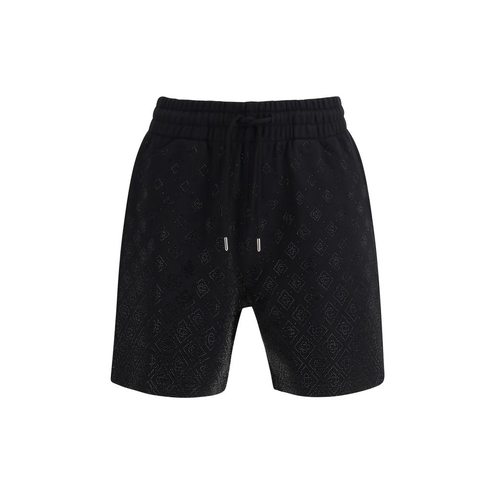 Casablanca Black Cotton Bermuda Shorts