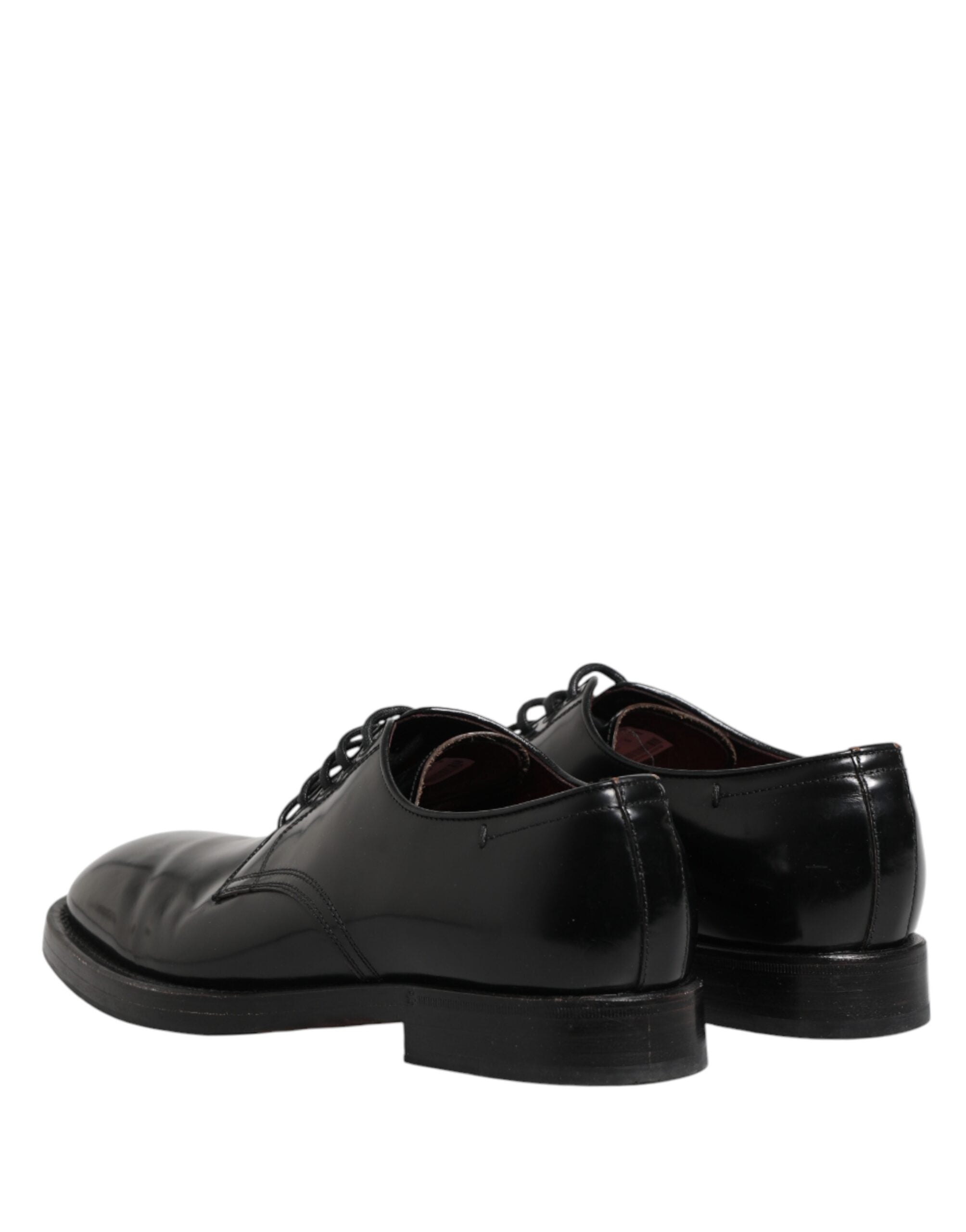 Dolce & Gabbana Black Lace Up Leather Dress Derby Men Shoes