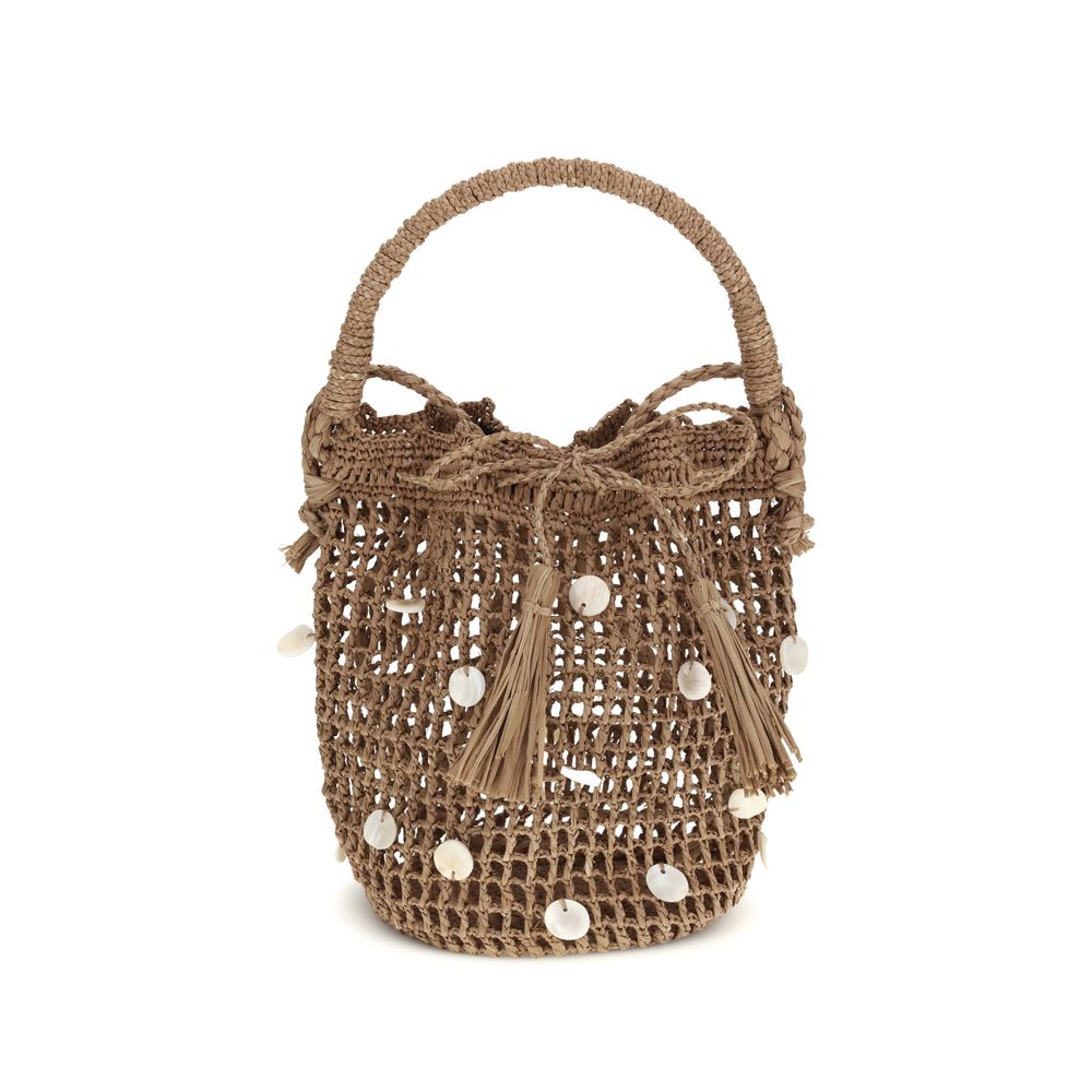 Alanui Brown Raffia Shoulder Bag