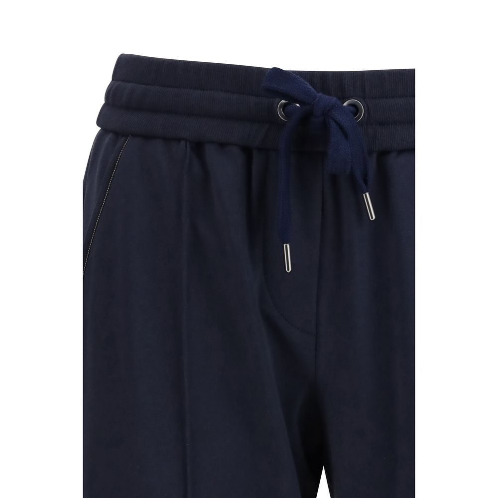 Brunello Cucinelli Blue Cotton Joggers (Workout Pants)