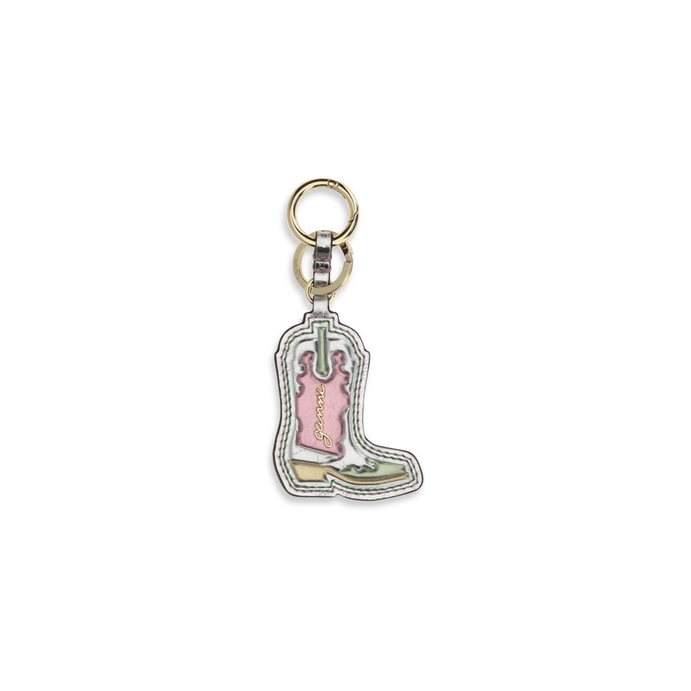 Ganni Silver Polyethylene Keychain