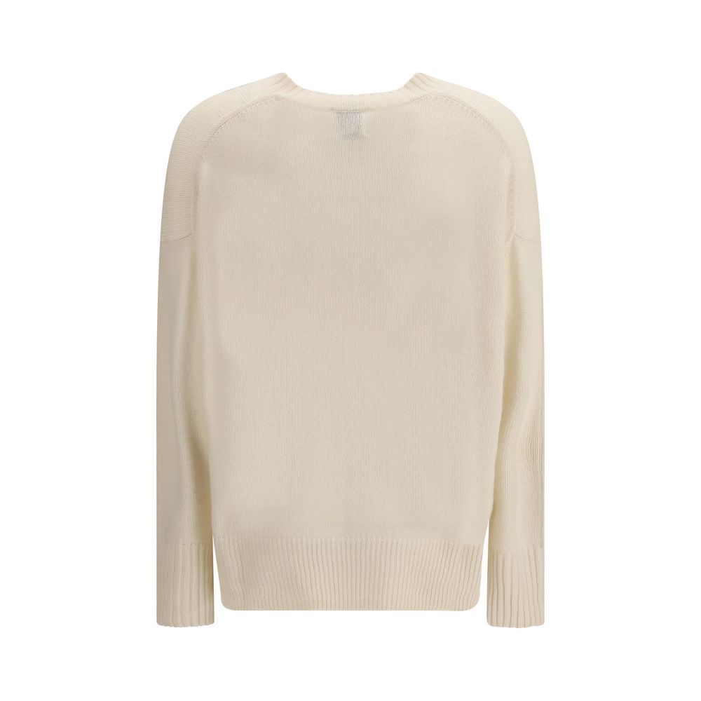 Allude Cream Cashmere Cashmere Sweater