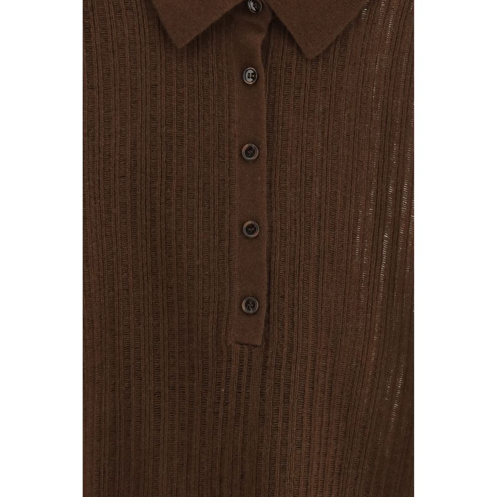 Allude Brown Cashmere Sweatshirt