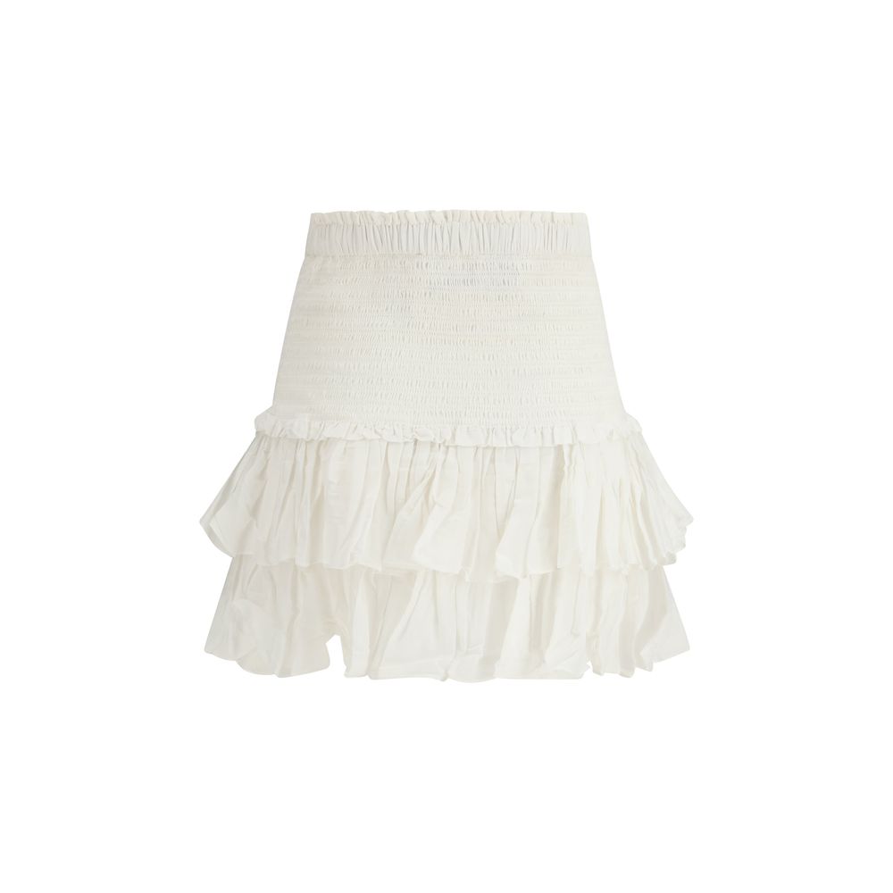 Marant Etoile White Cotton Mini Skirt