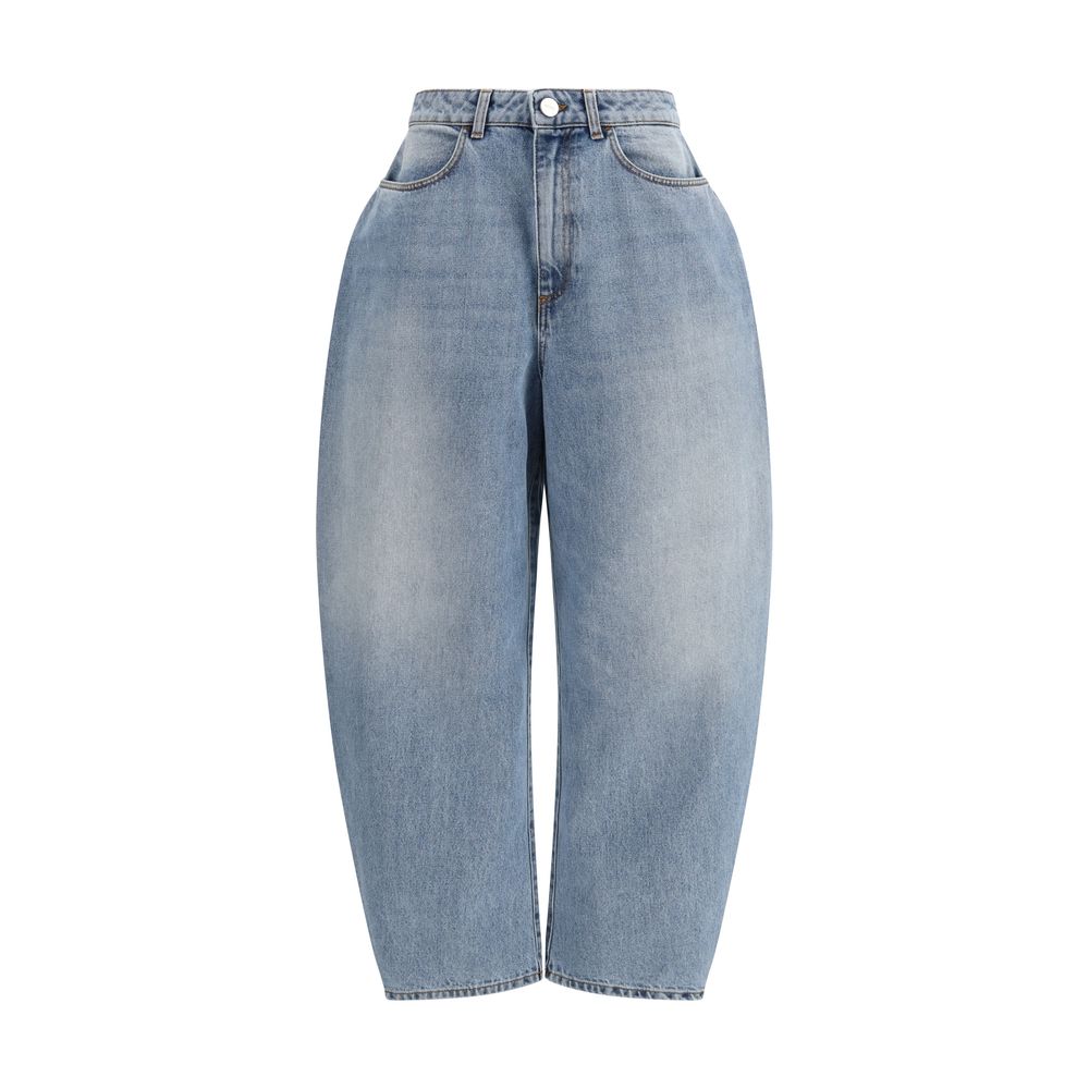 Rohe Blue Cotton Straight-Leg Jeans