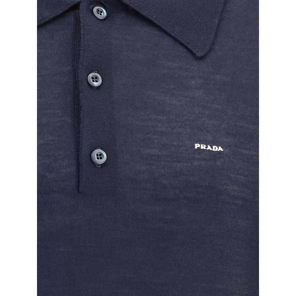 Prada Blue Fleece Wool Sweatshirt