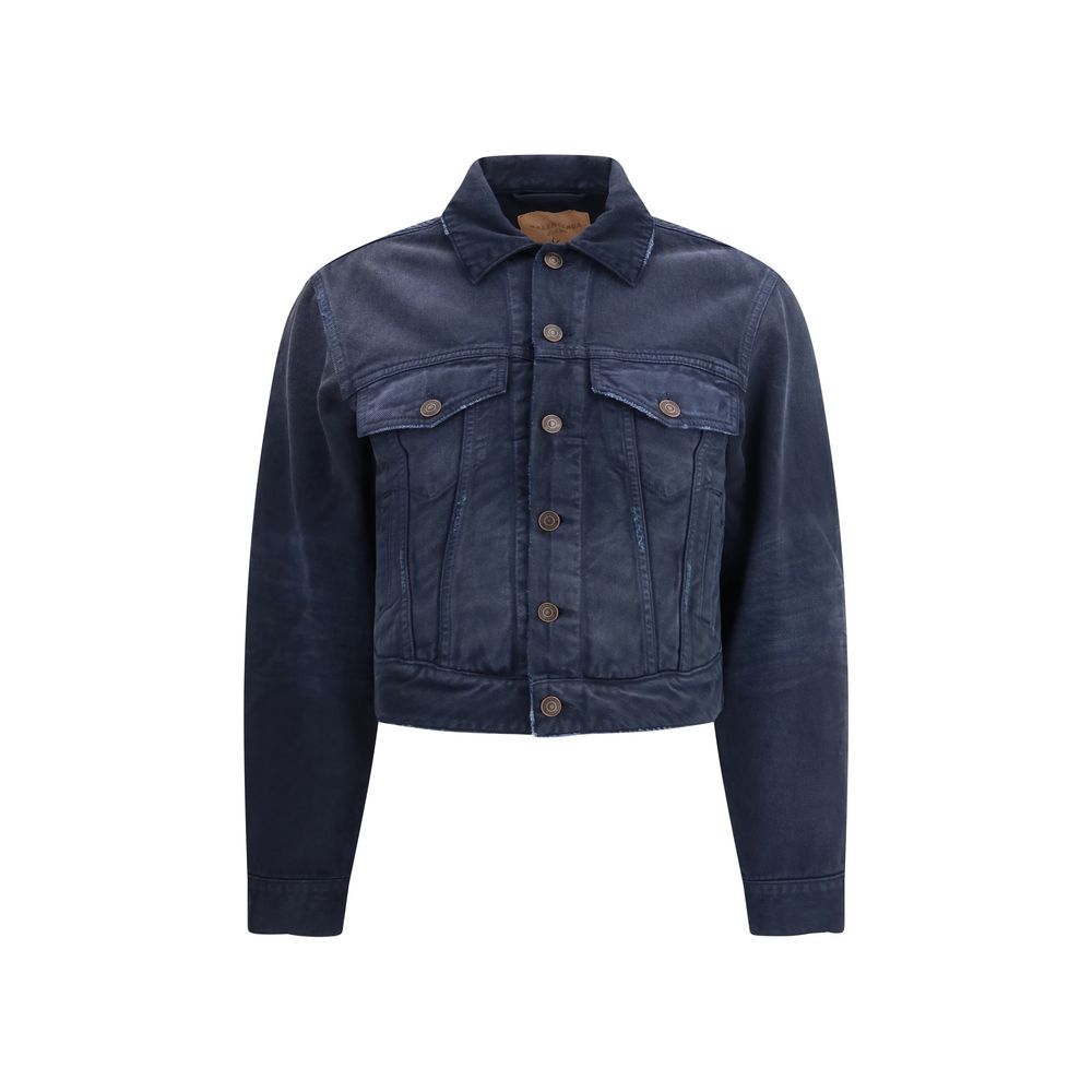 Balenciaga Blue Cotton Denim Jacket