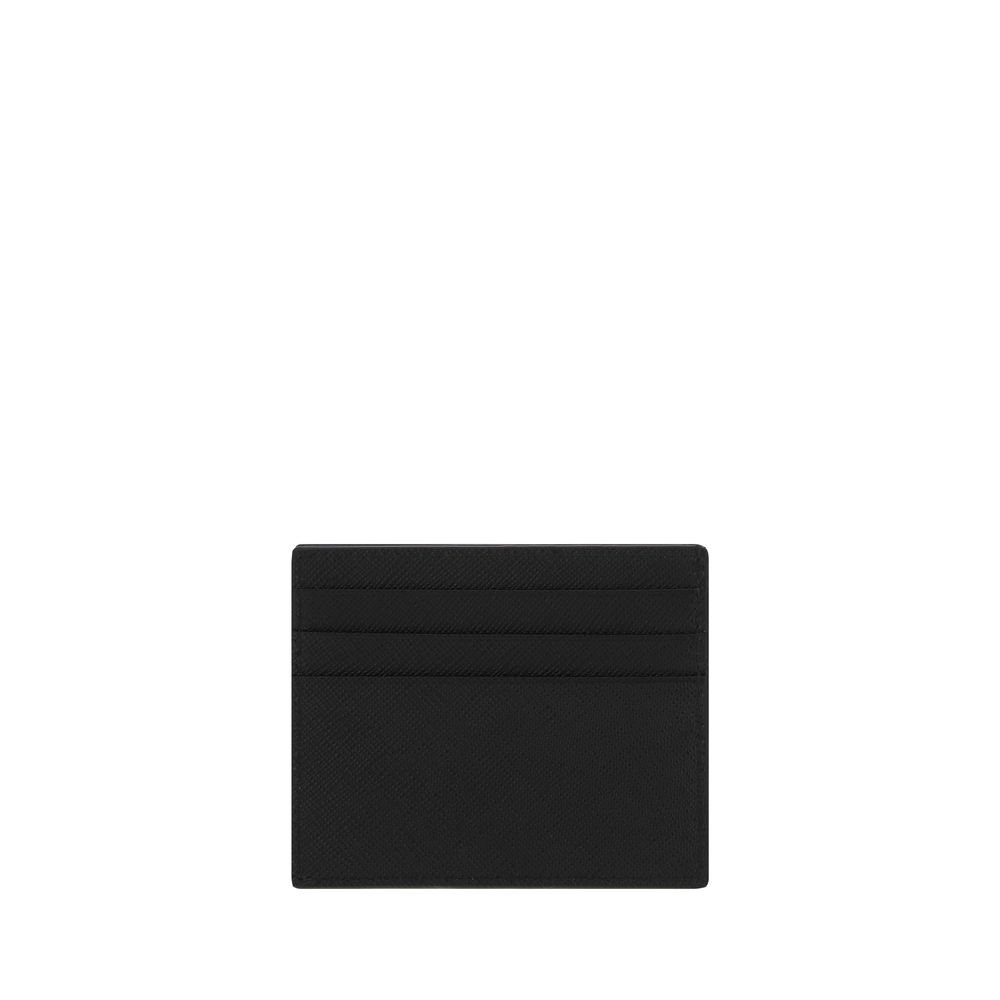 Prada Black Calf Leather Bos Taurus Wallet
