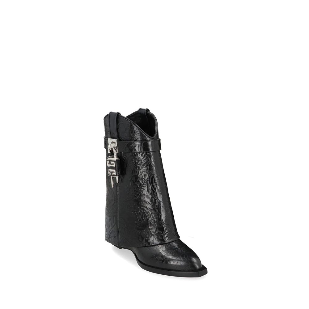 Givenchy Black Calfskin Ankle Boots