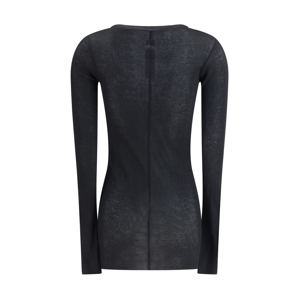 Rick Owens Black Cotton Longsleeve Shirt