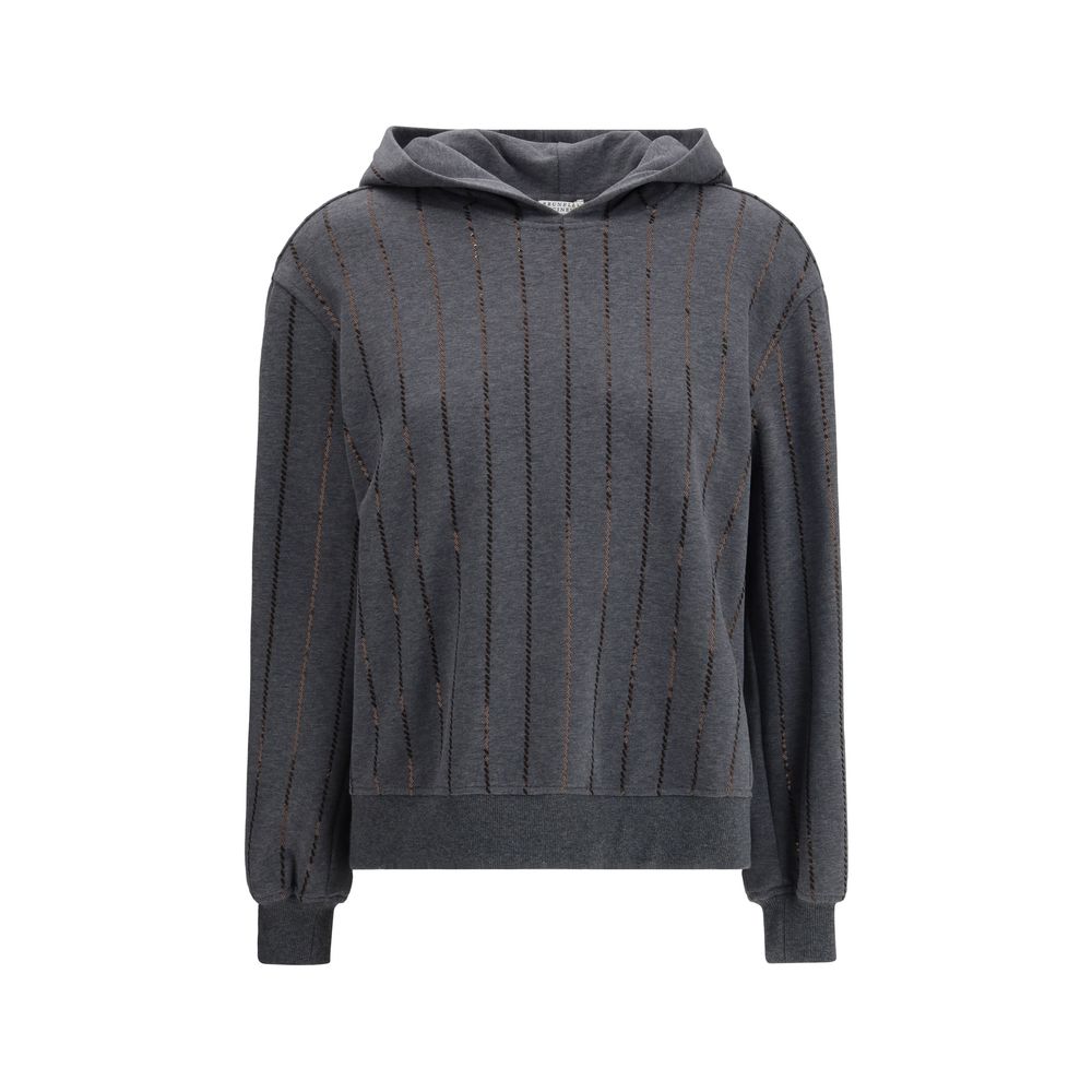 Brunello Cucinelli Gray Cotton Sweatshirt