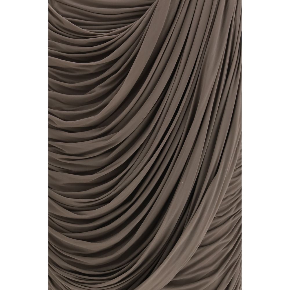 Magda Butrym Brown Copper Midi Skirt