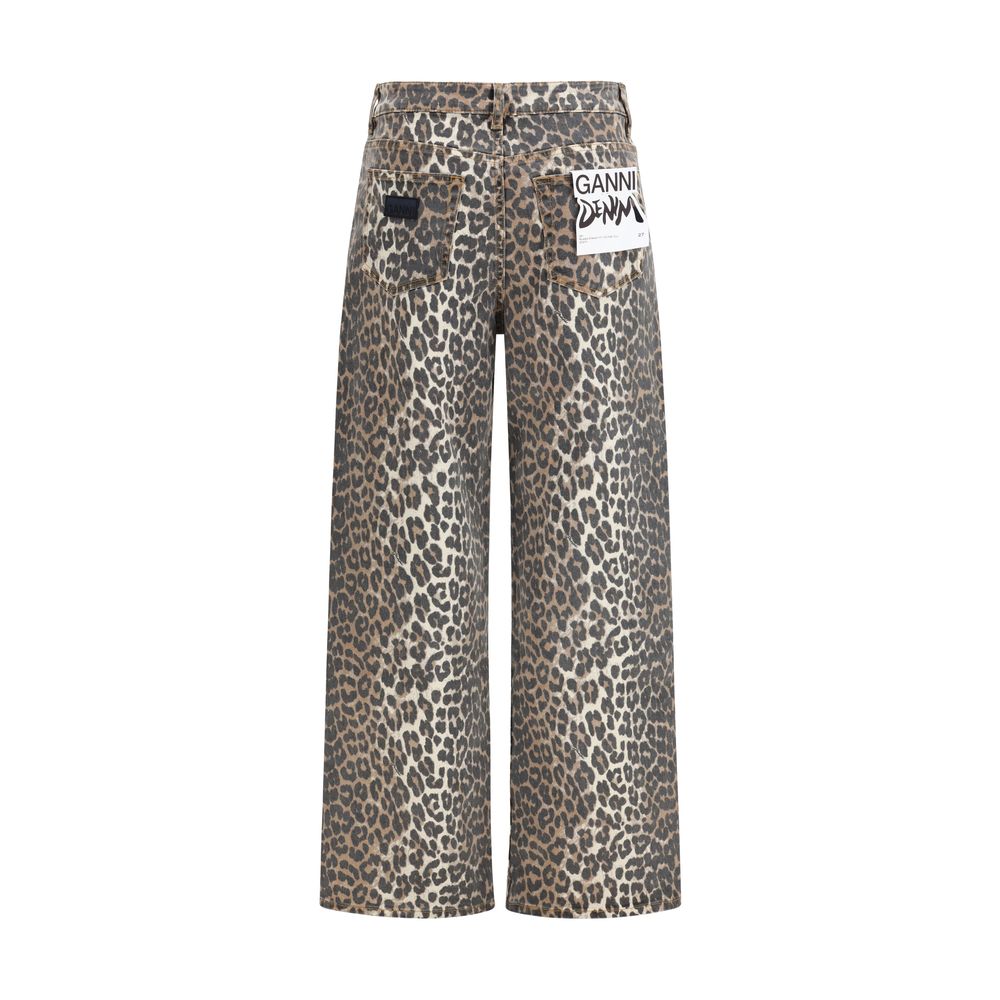 Ganni Multicolor Cotton Relaxed Fit Jeans