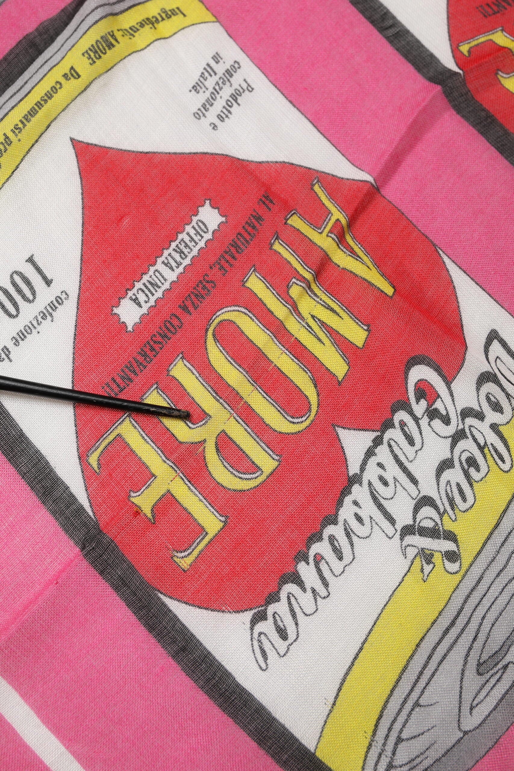 Dolce & Gabbana Pink DG Amore Print Neck Square Shawl 140cm x 135cm Scarf