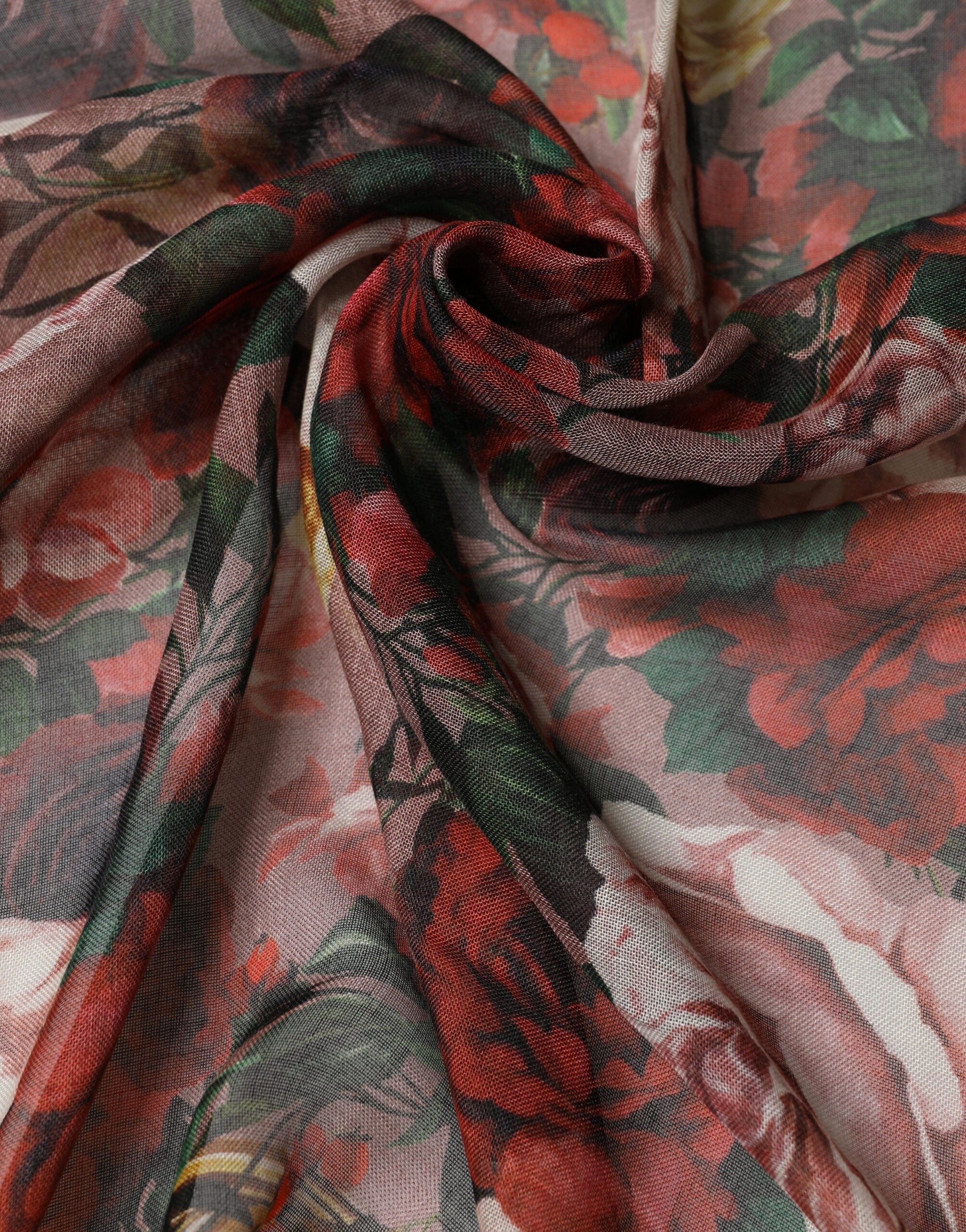 Dolce & Gabbana Multicolor Floral Cashmere Square Stole Scarf