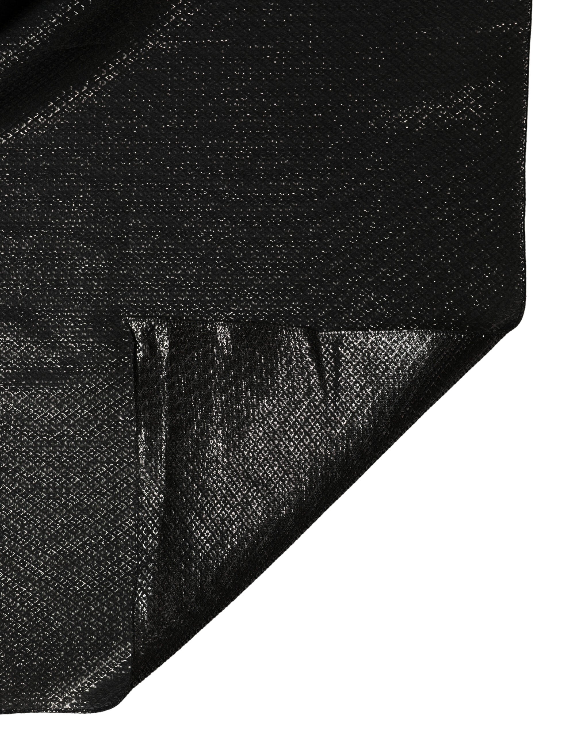 Dolce & Gabbana Black Silk Square Wrap Shawl Foulard 122cm x 120cm Scarf