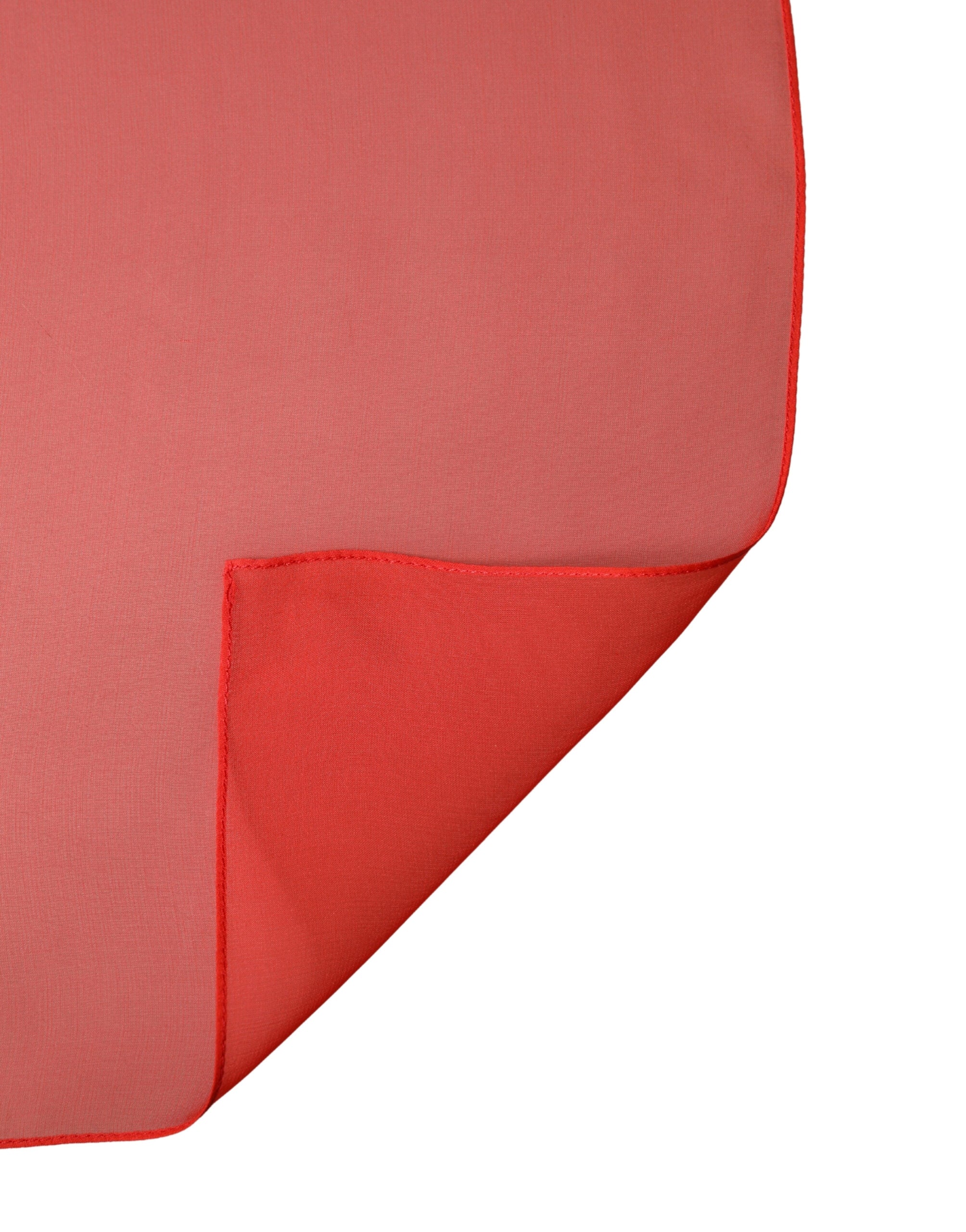 Dolce & Gabbana Red Silk Neck Wrap Shawl Foulard 133cm x 129cm Scarf