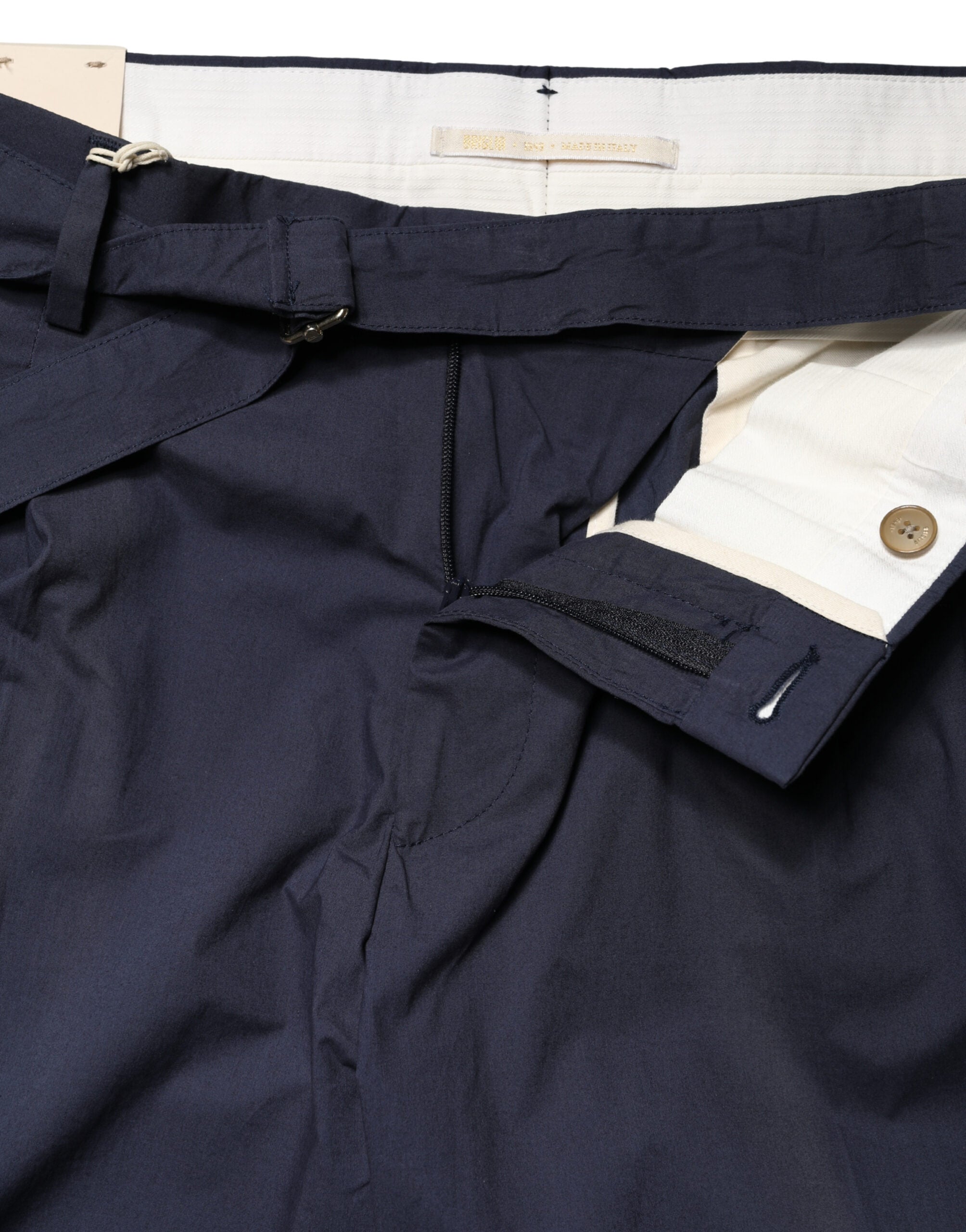 Briglia 1949 DarkBlue Wool Straight Formal Dress Trouser Pants