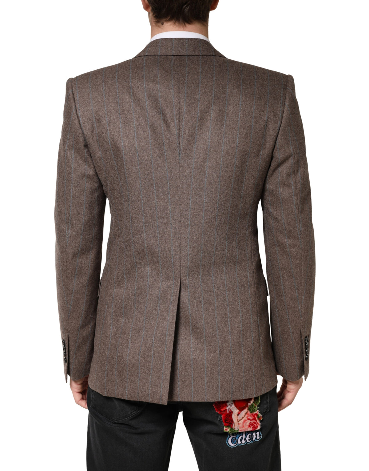 Dolce & Gabbana Brown Stripes Single Breasted Blazer