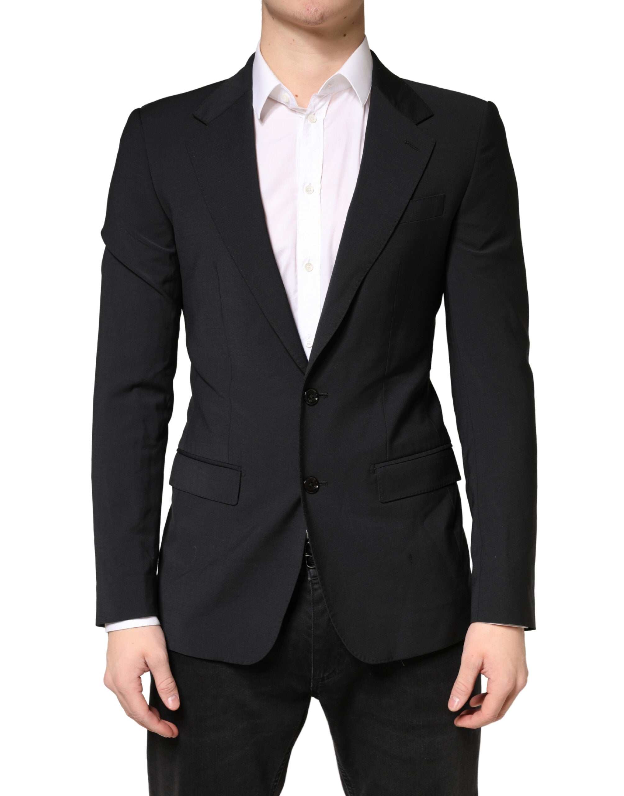 Dolce & Gabbana Black MARTINI Single Breasted Tuxedo Blazer