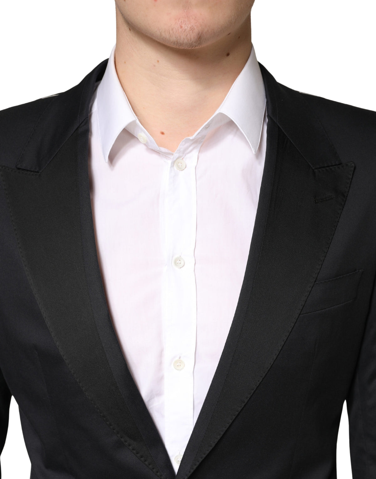 Dolce & Gabbana Black Cotton Single Breasted 2 Piece Suit