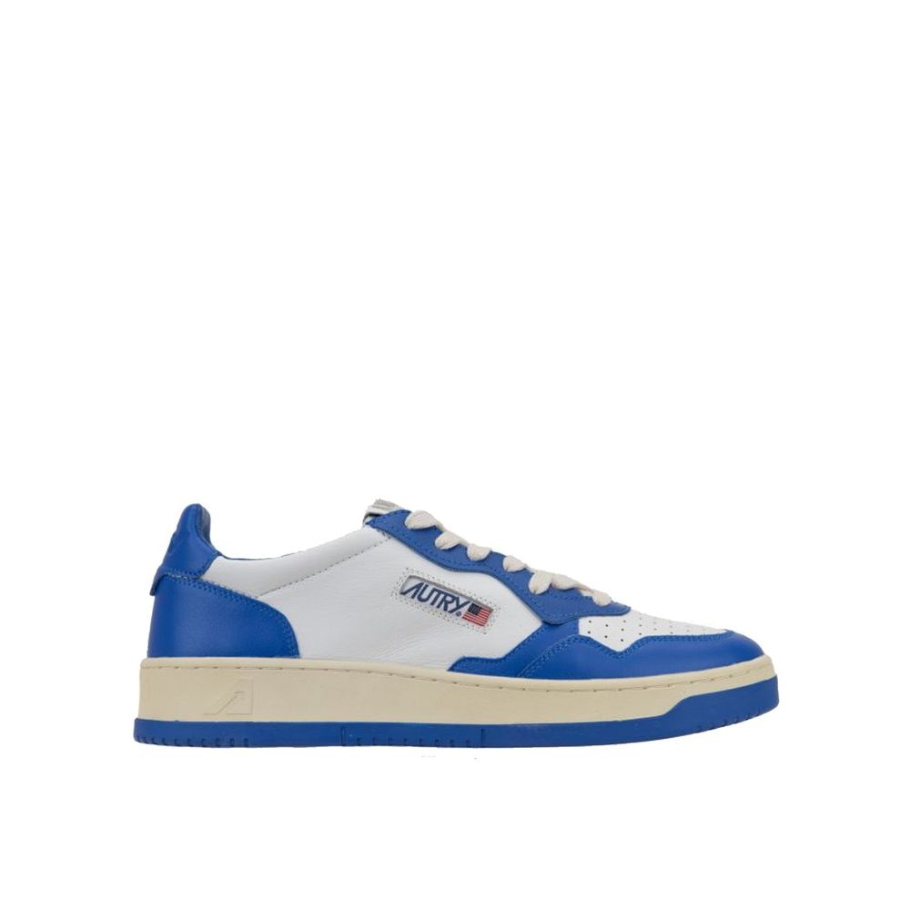 Autry Blue Leather Low Top Sneakers