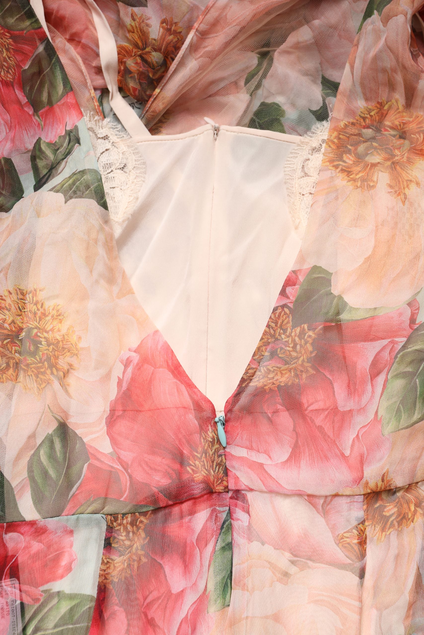 Dolce & Gabbana Multicolor Floral Silk Layered Maxi Dress