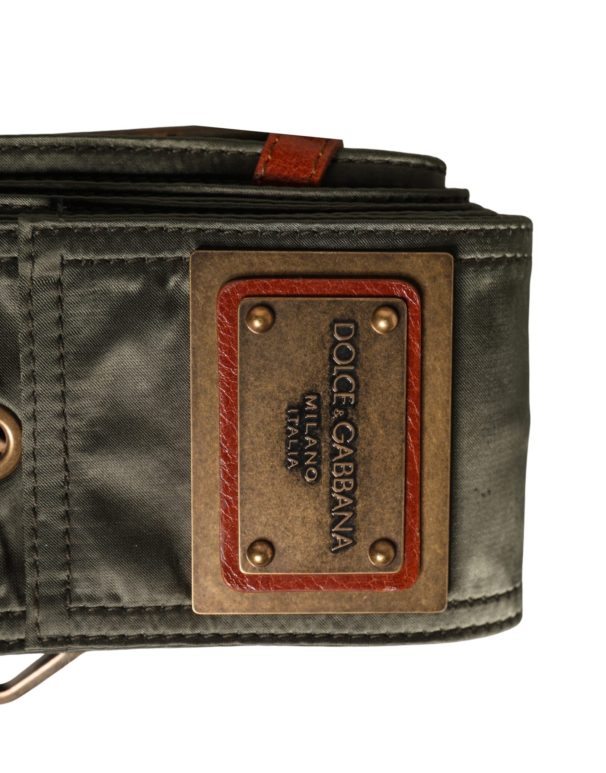 Dolce & Gabbana Men Black Wide Leather DG Metal Buckle Belt