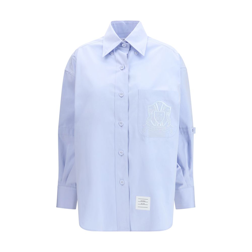 Thom Browne Blue Cotton Pattern Shirt