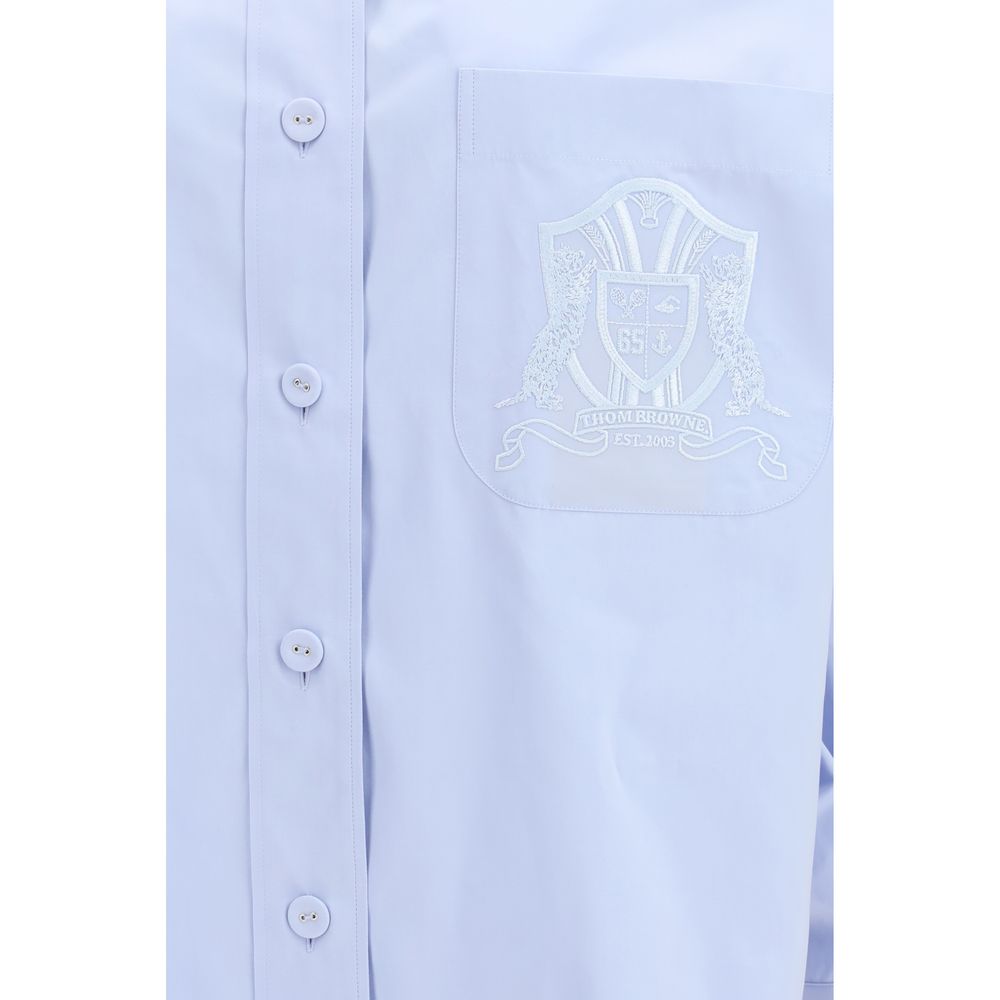 Thom Browne Blue Cotton Pattern Shirt