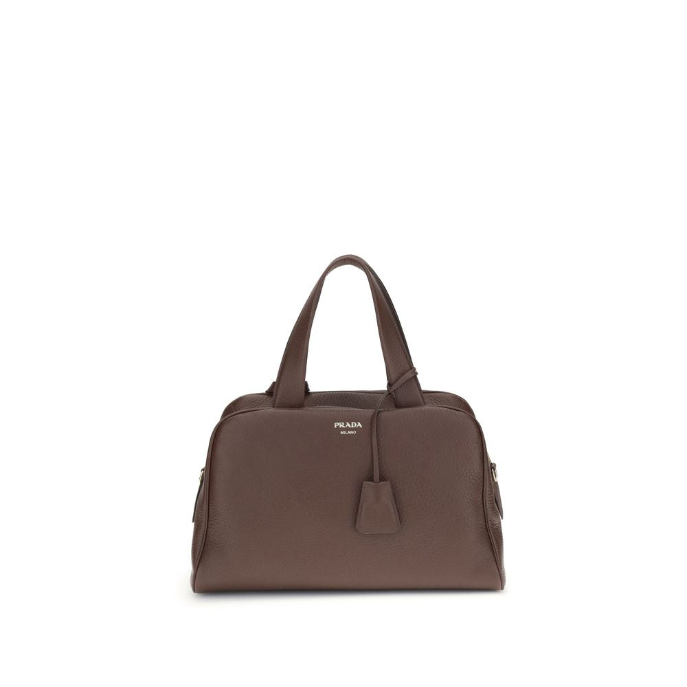 Prada Brown Calf Leather Bos Taurus Handbag