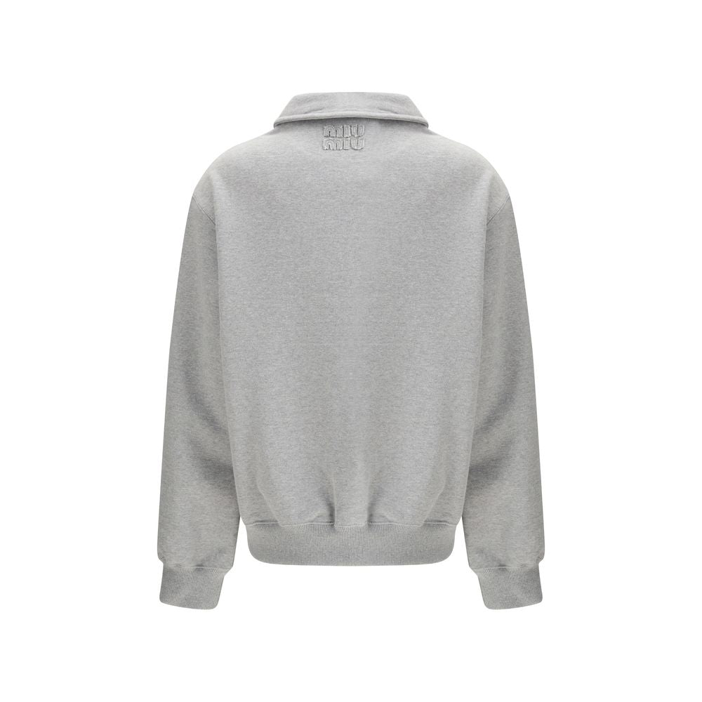 Miu Miu Gray Cotton Sweatshirt