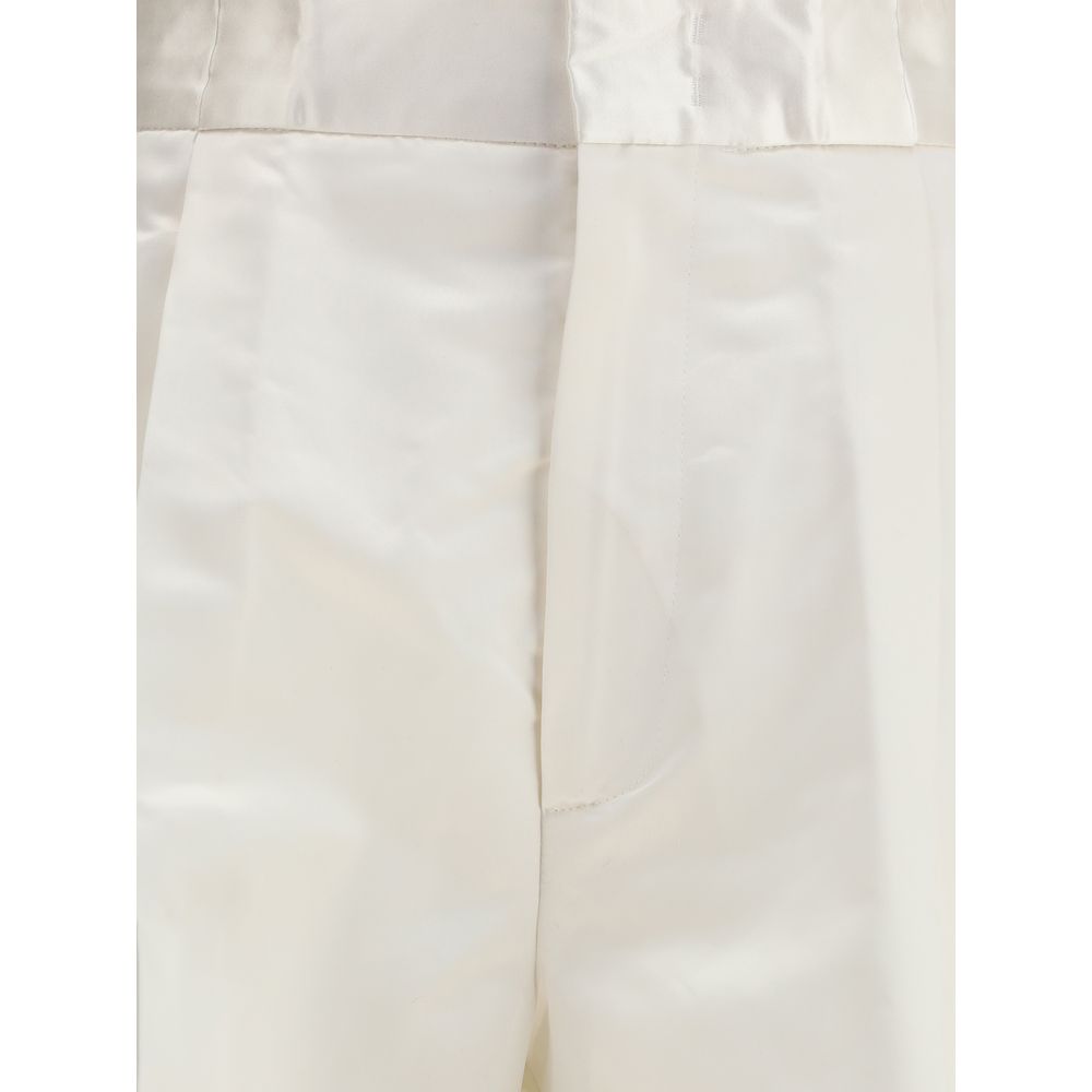 SA SU PHI Beige Silk Pants