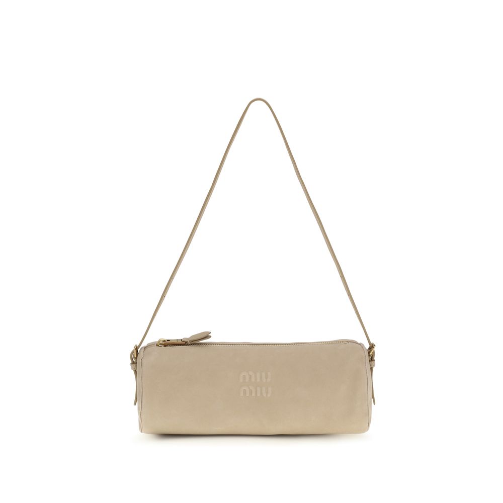 Miu Miu Beige Calf Leather Bos Taurus Shoulder Bag