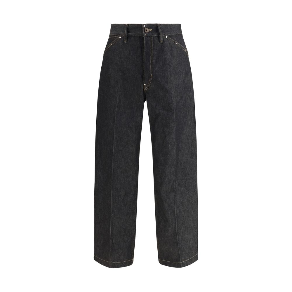 Lemaire Blue Cotton Straight-Leg Jeans