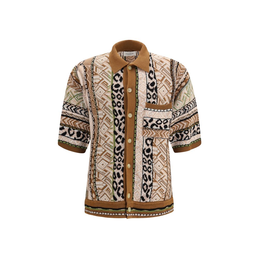 Laneus Multicolor Cotton Pattern Shirt