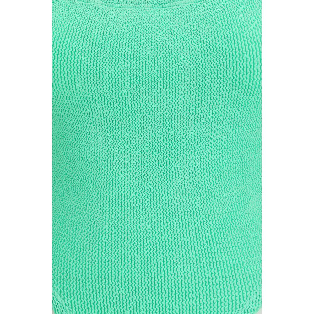 Hunza G Bicolor Polyester One-Piece Swimsuit