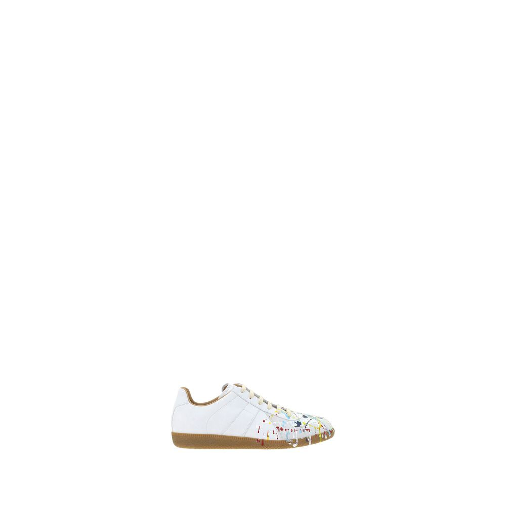 Maison Margiela White Calf Leather Bos Taurus Low Top Sneakers